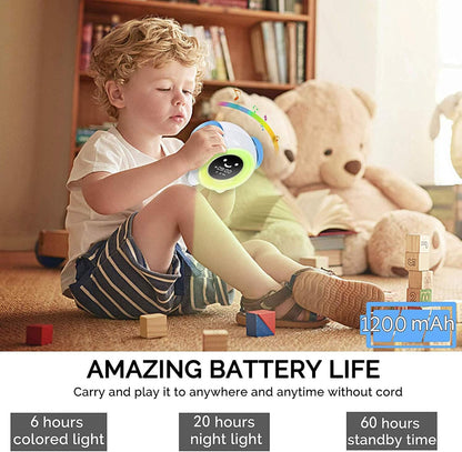 LED Digital Alarm Clock with 2 Alarms, 3 Modes, 6 Natural Sounds, 7 Color Lights, Creative Smart Children's Gift (USB Charging)