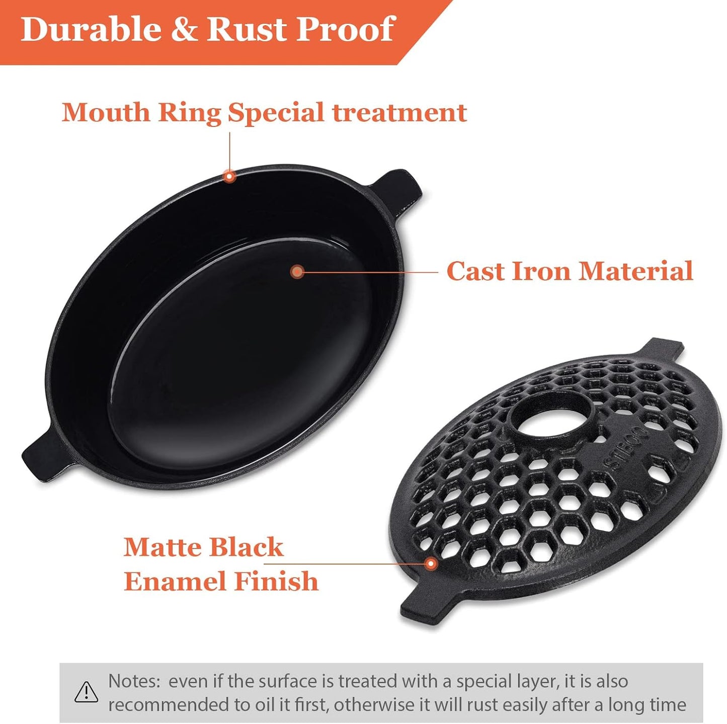 Wood Stove Steamer, Cast Iron Fireplace Humidifier, Indoor Humidifier for Home Heating, Black Bowl Fireplace Stove Covers Accessories Decorative, Matte Black Finish, Rust Resistant, 2.7 Quart Capacity