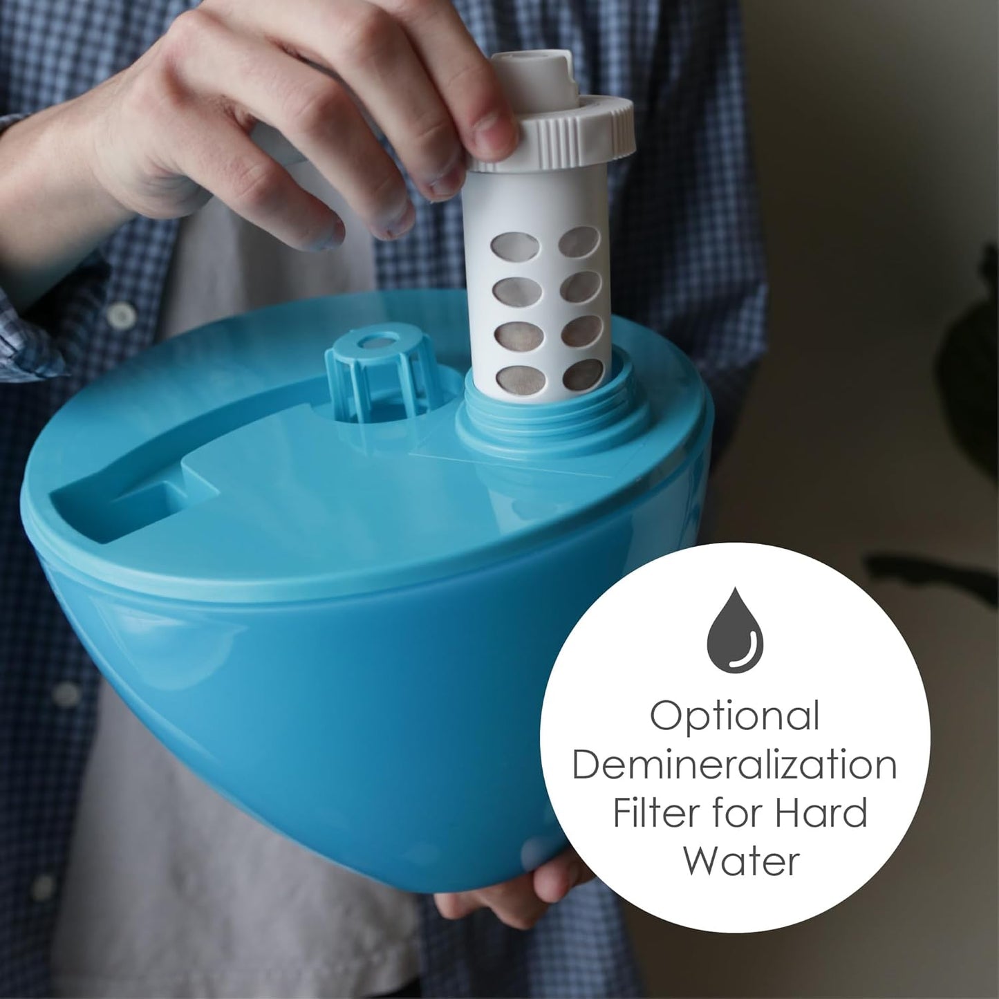 Crane Ultrasonic Cool Mist Humidifier for Bedroom, Baby Nursery, Kids Room, Plants, or Office, Large 1 Gallon Tank, Filter Optional, Orange