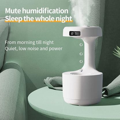 800Ml Cool Mist Humidifiers, for Bedroom Whisper Quiet,Desk Humidifier,Air Humidifier,Plant Humidifier with Water Drop Levitating Countercurren,Suitable for Baby Bedroom