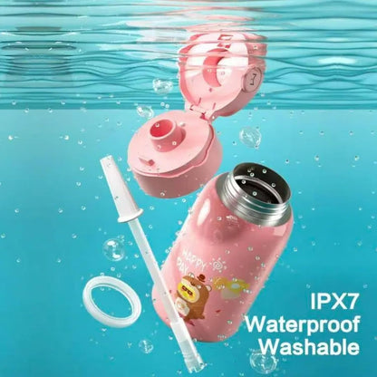 Fingerprint Activated Water Bottle for Kids - Smart & Safe BPA-Free Bottle with Child Lock, 550ml Leak-Proof, Magnetic Charging - Perfect for School & Travel