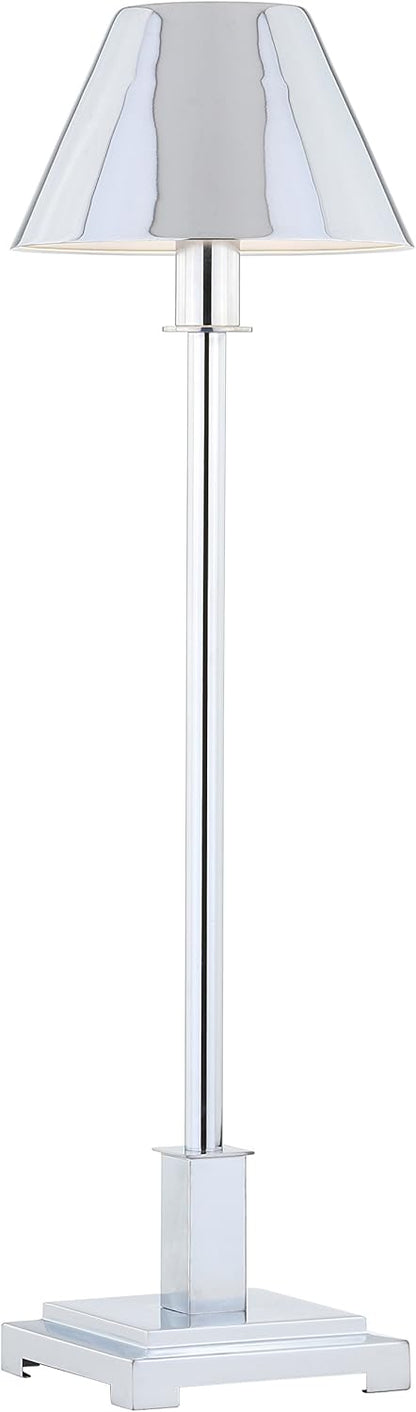 JONATHAN Y JYL6006A Roxy 26" Metal Shade LED Table Lamp Contemporary Modern Bedside Desk Nightstand Lamp for Bedroom Living Room Office College Bookcase LED Bulb Included, Chrome