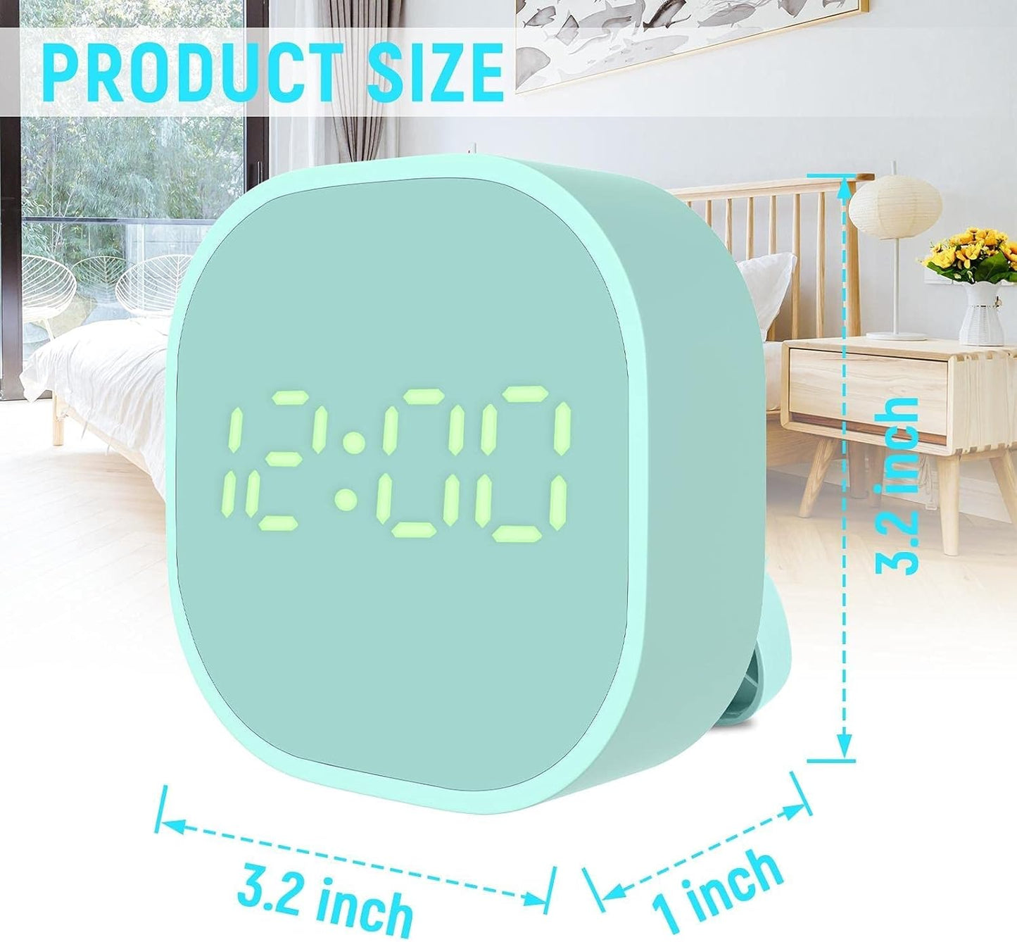 Alarm Clock,Clock for Bedroom, Digital Alarm Clock Timer, Magnetic LED Smart Sensor Cute Alarm Clock, Desk Bedroom Kitchen Gifts Digital Clock (Color : C) (C)