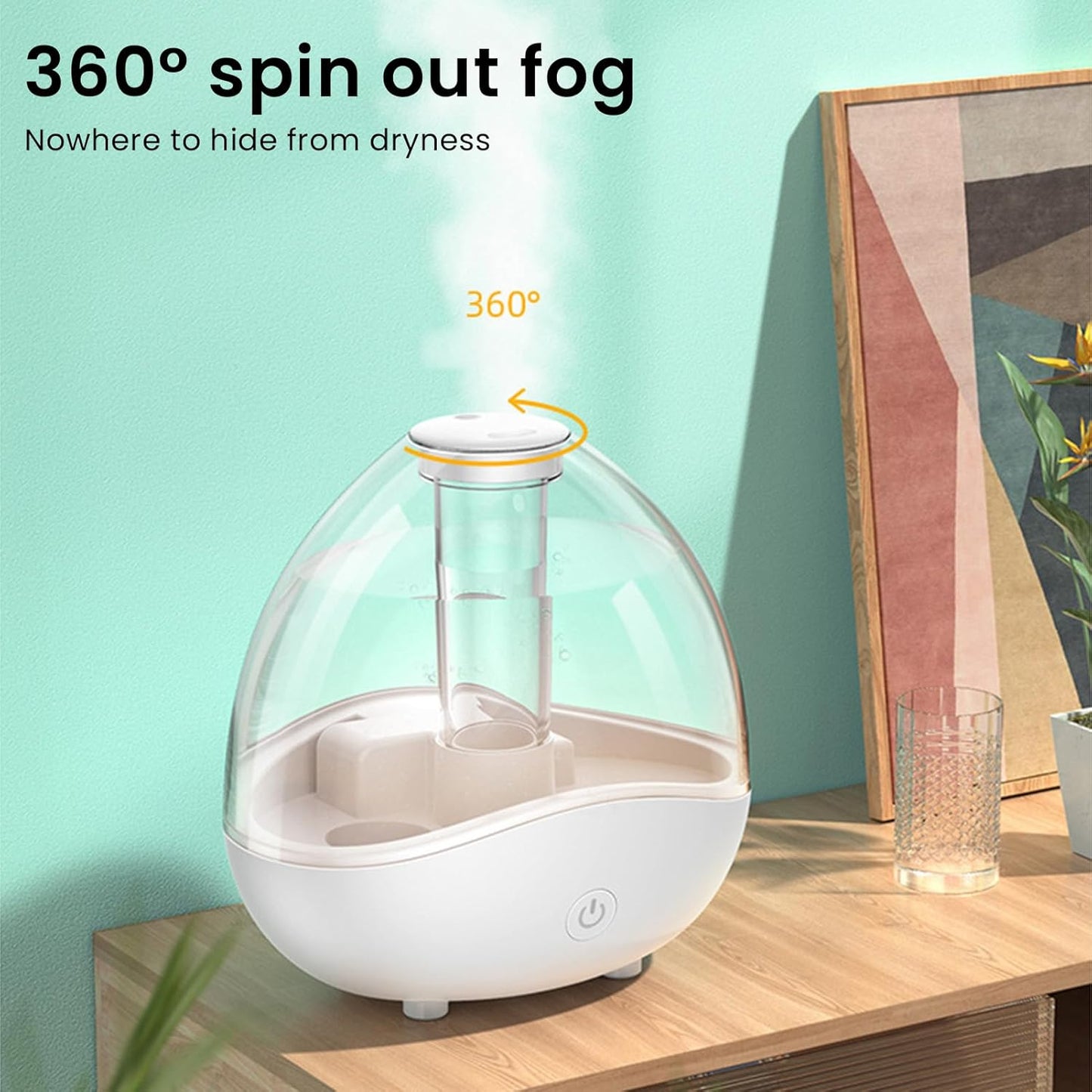 Humidifier Cool Mist Humidifier Air Humidifier Quiet USB Humidifier for Bedroom, Yoga, Office, Plants (Blue)(Blue)