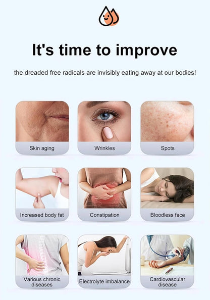 1500ml Hydrogen Rich Water Generator, Alkaline Energy Bottle, Anion Water Ionizer, USB H2 Healthy Smart Cup, for Office, Travel, Exercise, Gift for Love