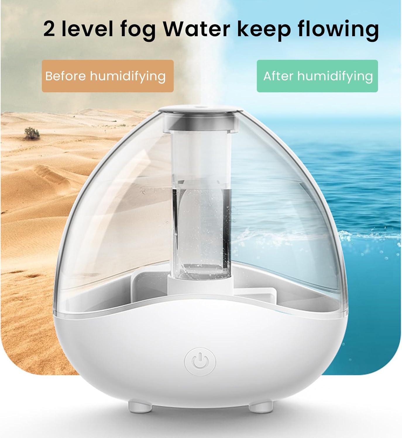 Humidifier Cool Mist Humidifier Air Humidifier Quiet USB Humidifier for Bedroom, Yoga, Office, Plants (Blue)(Blue)