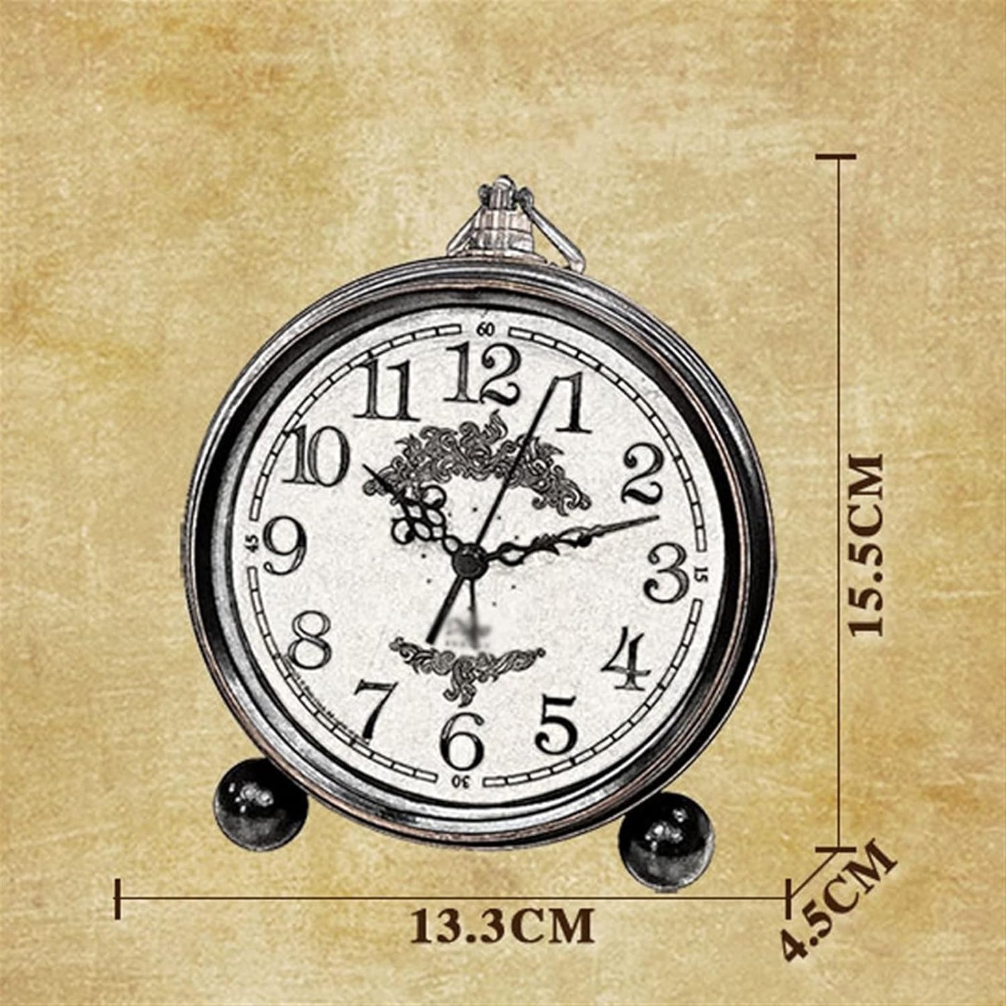 alarm clocks bedside for bedrooms,Alarm Clock,Clocks Bedside,Vintage Retro Analog Alarm Clock, Super Silent Non Ticking Small Clock, Battery Operated, Simply Design,Desk smart alarm clock(Color:D) (Co