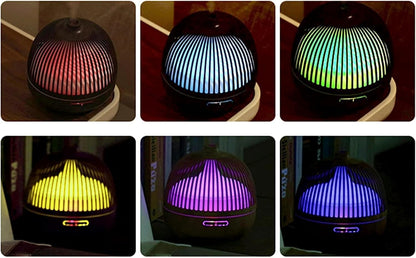 Humidifiers for Bedroom,Raining Cloud Night Light Diffuser,7 Colors Cloud Raining Night Light Diffuser Meditation Dripping Sound Sleep Aid Rechargeable, Humidifier (Color : Wood)