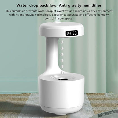 Humidifier for Antigravity Home Desktop Office Bedroom Usb for Mute with for Waterdrop for Backflow Humidifying Desktop Whole House Humidifiers (White)