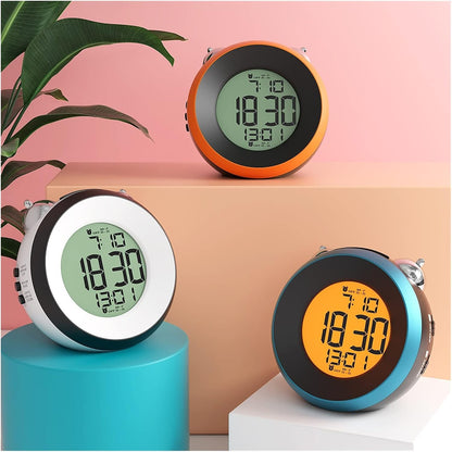 Digital Alarm Clock New Creative Simple LED LED Electronic Alarm Luminous Smart Compact Multifunctional Round Alarm Clock Table Clock Alarm Clock Alarm Clock (Color : C)