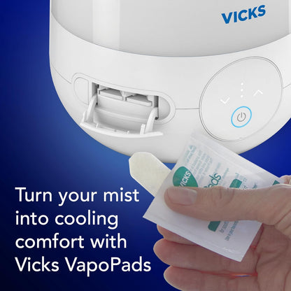 Vicks FilterFree Plus Cool Mist Plus Humidifier (VUL565), Medium Room –Filter-Free Cool Mist Humidifier for Baby, Kids and Adult Rooms, Works with Vicks VapoPads