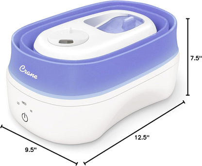 1 Gal. Warm Mist Collapsible Humidifier, White, Top Fill, for Medium Rooms Up to 500 sq. ft.