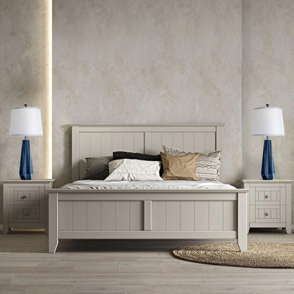 28" 3 Color Temperature Table Lamp, Linen Shade, Living Room Nightstand Bedroom Decor, Bulb Included, Blue 2 Pack Suitable for Living Room, Dormitory, Office,