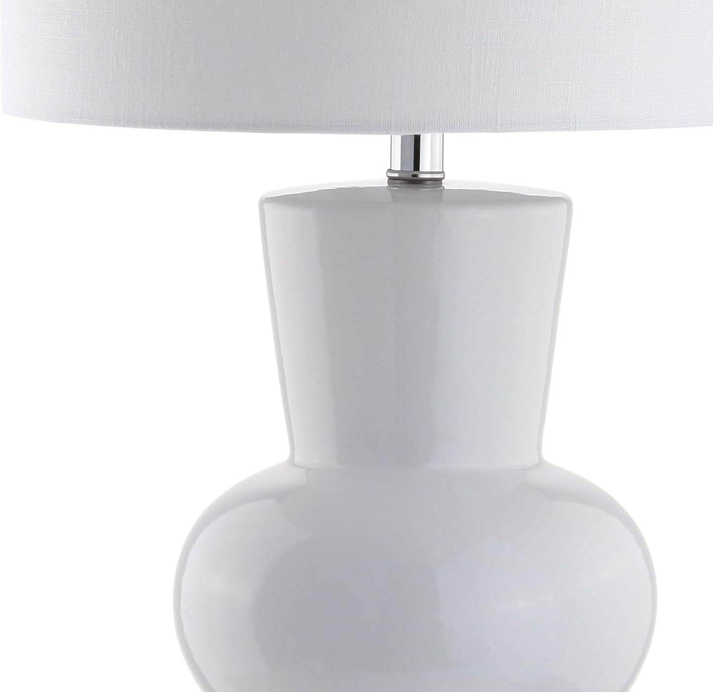 JONATHAN Y JYL4027A Julia 28.5" Ceramic LED Table Lamp Traditional Transitional Bedside Desk Nightstand Lamp for Bedroom Living Room Office College Bookcase LED Bulb Included, White