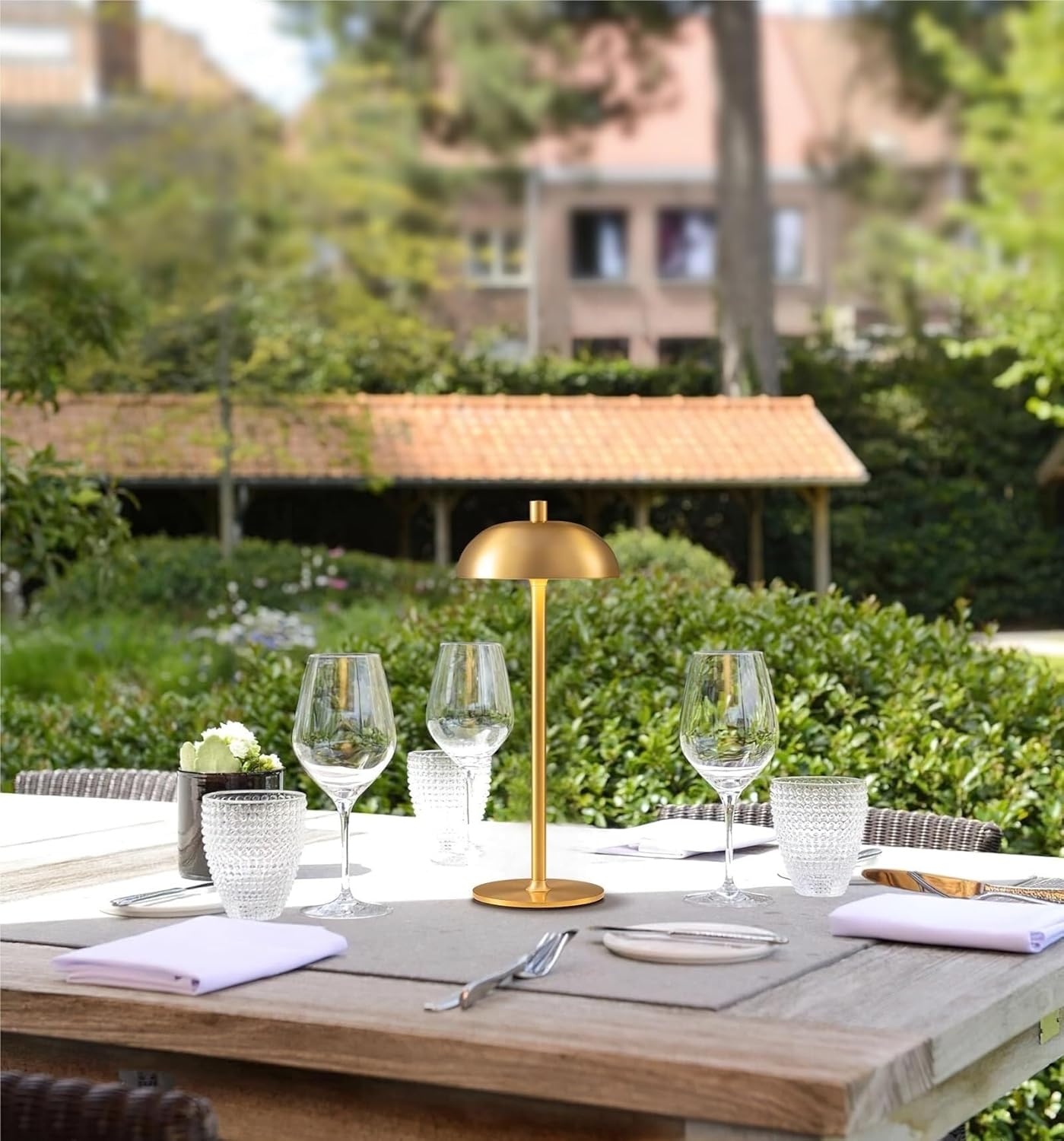 12-inch Cordless Portable Metal LED Table Lamp 2-Pack, 3-Color Rechargeable, for Bedroom, Outdoor, Dining Room, Bedside Suitable for bedrooms, Living Rooms, Offices, Book(Green (2 Pack))