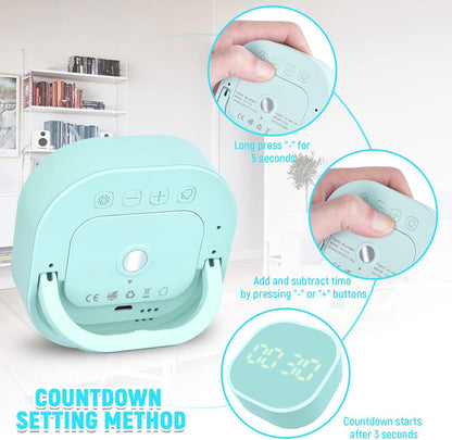 Alarm Clock,Clock for Bedroom, Digital Alarm Clock Timer, Magnetic LED Smart Sensor Cute Alarm Clock, Desk Bedroom Kitchen Gifts Digital Clock (Color : C) (B)