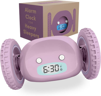 WINDALY Super Loud Rolling Vibration Alarm Clock, Smart Snooze, Easy Setup for Heavy Sleepers, Great Gift for Adults/Teens(Blue)