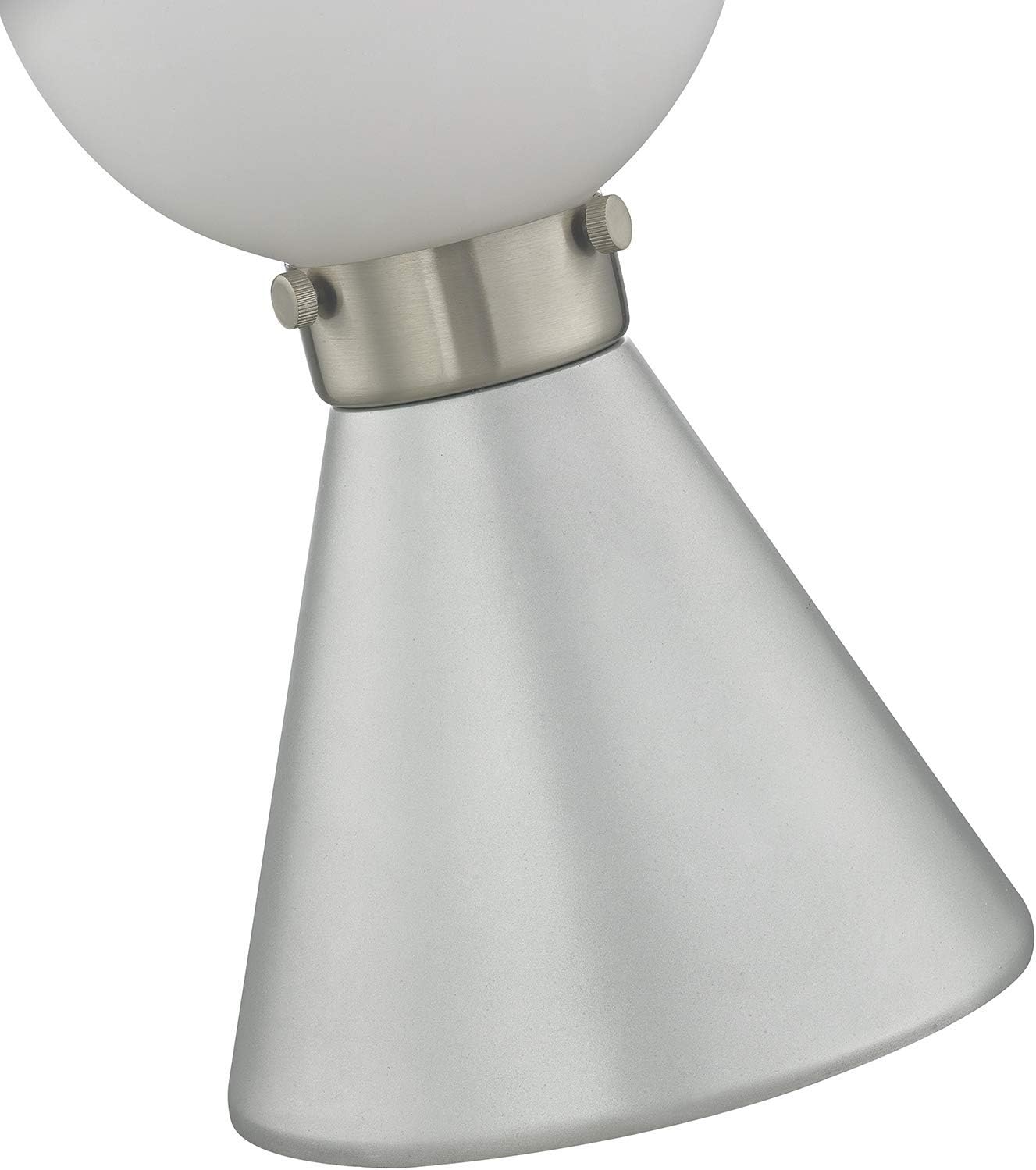 Lena Table Lamp – Small Modern Silver Finish Lamp with Commercial Grade Quality, Ideal Reading Light for Living Room & Bedroom