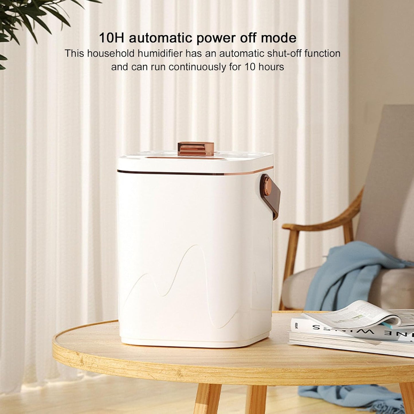 Humidifiers for Bedroom and Home, Mist Humidifiers with Handle for Large Room, 32db Quiet Top Fill Air Humidifier Lasts Up to 10 Hours, Auto Shut-Off, Easy to Fill and Clean (Blue)