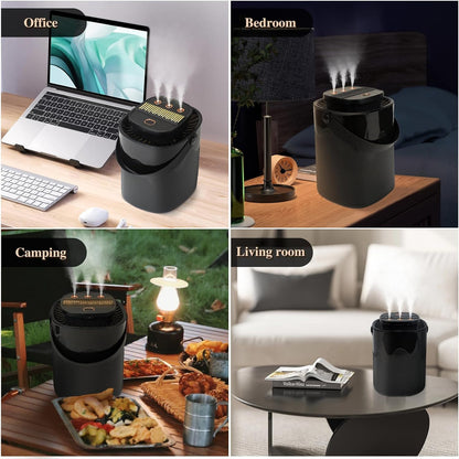 Home Humidifiers,3L Smart Spray Humidifier with 4 Mode Control USB Charged, Night Light Lighting, No Sound Quiet,Automatic Power-off Without Water for Home,Bedroom, Office