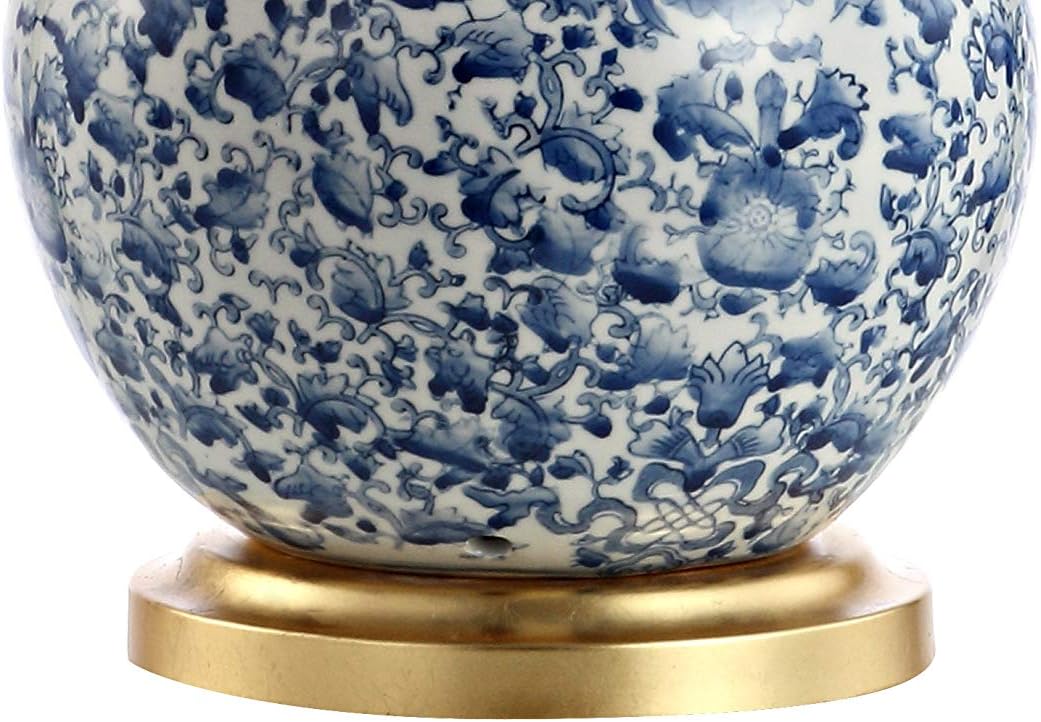 JONATHAN Y JYL5051A Chinois 30" Ceramic/Iron Classic Cottage LED Table Lamp Classic,Cottage,Glam,Traditional for Bedroom, Living Room, Office, College Dorm, Coffee Table, Bookcase, Blue/White