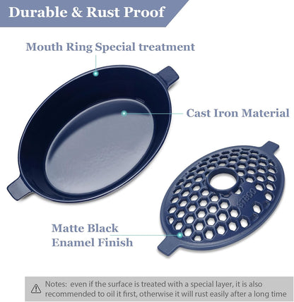 Wood Stove Steamer, Cast Iron Fireplace Humidifier, Indoor Humidifier for Home Heating, Black Bowl Fireplace Stove Covers Accessories Decorative, Matte Black Finish, Rust Resistant, 2.7 Quart Capacity