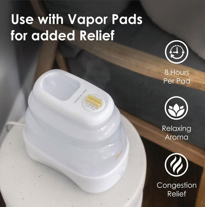 1 Gal. Warm Mist Collapsible Humidifier, White, Top Fill, for Medium Rooms Up to 500 sq. ft.