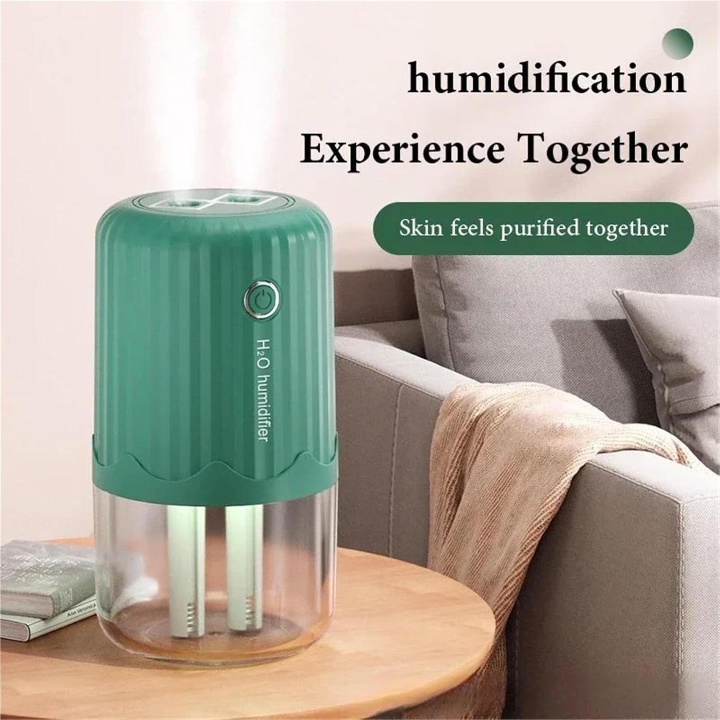 Humidifier, Usb Double Spray Large Capacity Humidifier Office Desktop Home Quiet Night Light Incense Machine,Humidifiers For Bedroom(White)