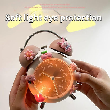 Alarm Clock Beside ﻿ Alarm Clock for Students Special Wake-up Device Cute and Beautiful Small Alarm Clock Intelligent Wake-up Device Smart Alarm Clock(Brown)