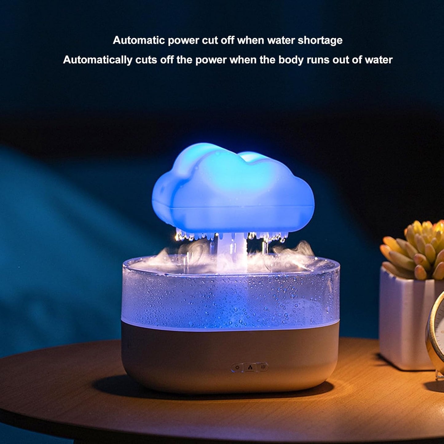 Humidifier for Bedroom And Plants, 200ml Cloud Humidifier with USB LED Lights, Aroma Diffuser, Night Light, Special Design, Multifunctional