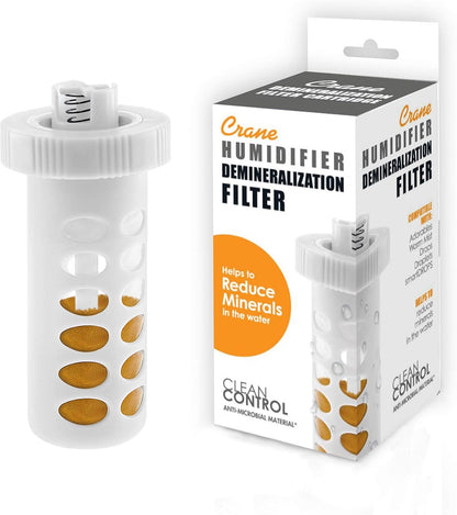 Crane Ultrasonic Cool Mist Humidifier, 1 Gallon Tank, with Universal Humidifier Filter, Reduces White Dust, Fits Drop, Droplet, Adorable, Warm Mist