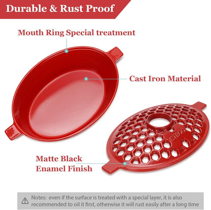 Wood Stove Steamer, Cast Iron Fireplace Humidifier, Indoor Humidifier for Home Heating, Black Bowl Fireplace Stove Covers Accessories Decorative, Matte Black Finish, Rust Resistant, 2.7 Quart Capacity