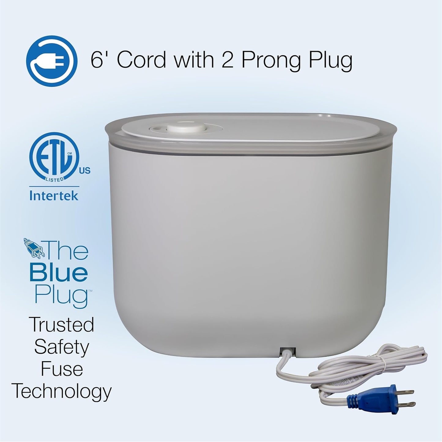 Lasko 3.5 L Cool Mist Ultrasonic Humidifier, Top Fill, 18 Hour Run Time on Low, 3 Mist Settings, Auto-Off Timer, Aromatherapy Tray, Filter Free, White, UH250