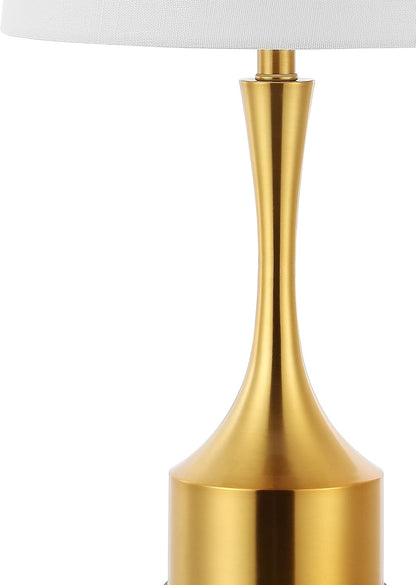 JONATHAN Y JYL4045C-SET2 Cooper 26" Farmhouse Iron LED Table Lamp with USB Charging Port Classic Bedside Desk Nightstand Lamp for Bedroom Living Room Office, Oil Rubbed Bronze (Set of 2)