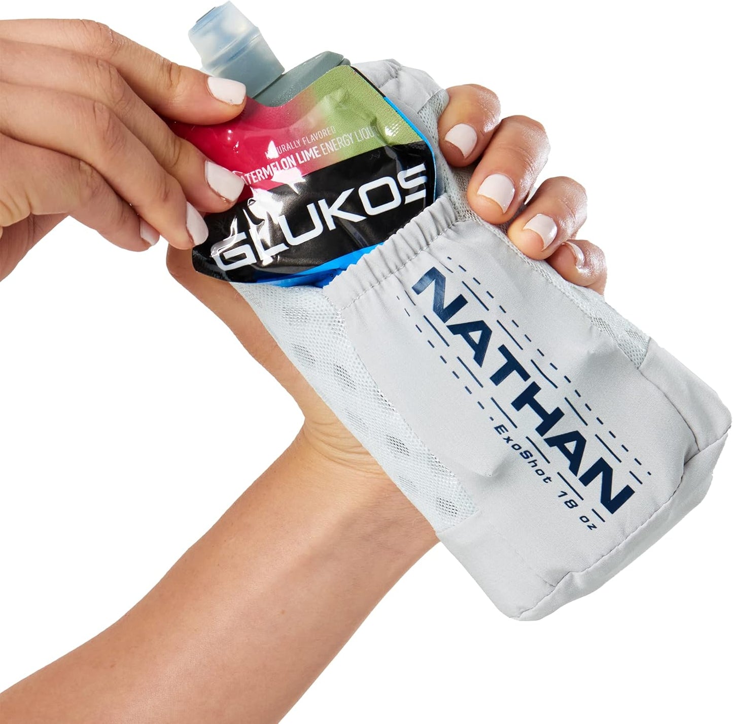 Nathan ExoDraw & ExoShot 2.0, Handheld Running Water Bottle for Marathons, Hiking, Ultra Running & Outdoor Activity