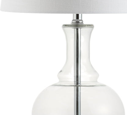 JONATHAN Y JYL1068C-SET2 Set of 2 Table Lamps Lavelle 25" Glass LED Table Lamp Contemporary Transitional Bedside Desk Nightstand Lamp for Bedroom Living Room Office College Bookcase, Cobalt Blue