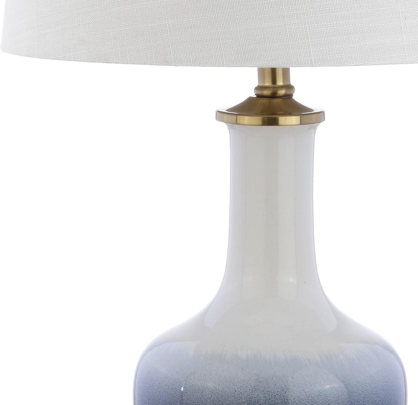 25-inch Gradient Color Ceramic LED Table Lamp with LED Bulb for Bedroom Living Room Office Bookcase Suitable for bedrooms, Living Rooms, Offices, Book(White/Grey)