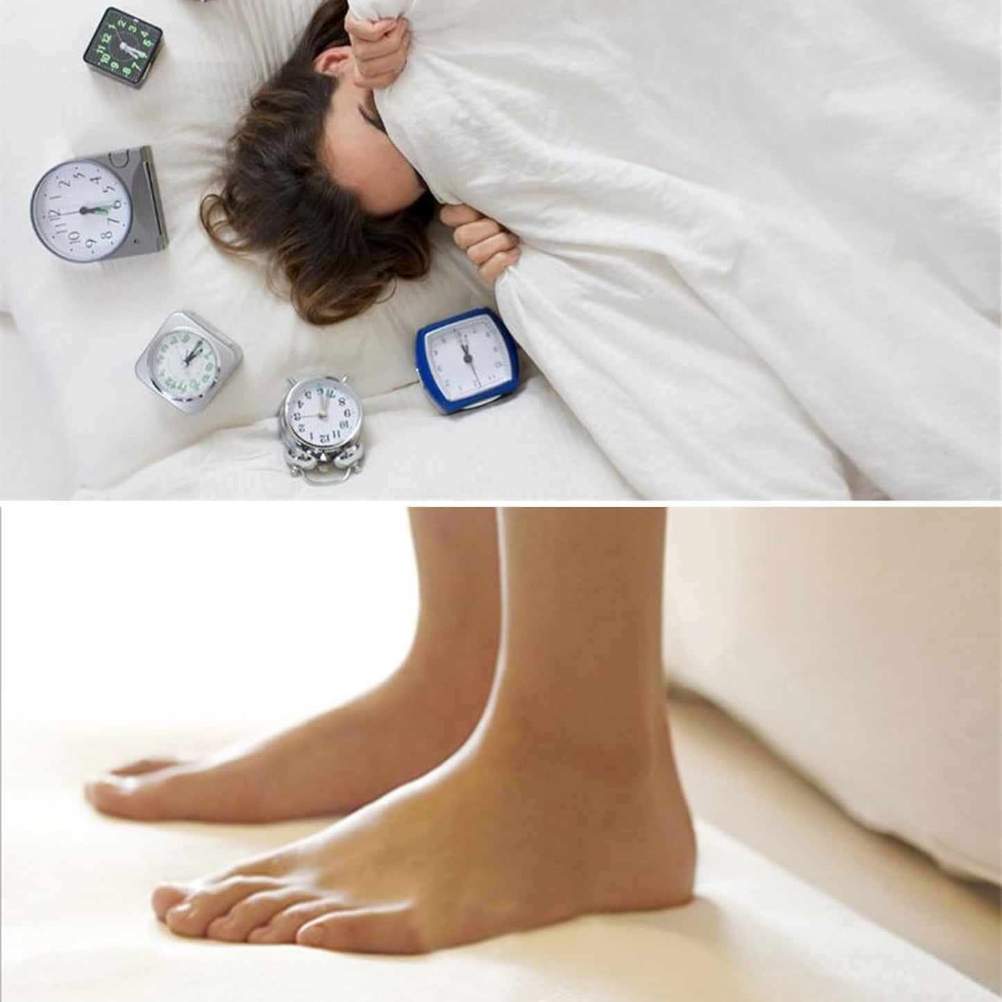 Heavy Sleepers Alarm Clock Mat: Stand On Pressure Sensitive Alarm Clock, Smart Alarm Clock Mat, Creative Carpet Electronic Digital Alarm Clocks, Battery Operated, for Modern Home, Kids, Teens, Adults