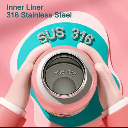 Fingerprint Activated Water Bottle for Kids - Smart & Safe BPA-Free Bottle with Child Lock, 550ml Leak-Proof, Magnetic Charging - Perfect for School & Travel