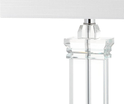 JONATHAN Y JYL5035A Ophelia 23.5" Crystal LED Table Lamp Contemporary Transitional Bedside Desk Nightstand Lamp for Bedroom Living Room Office College Bookcase LED Bulb Included, Clear