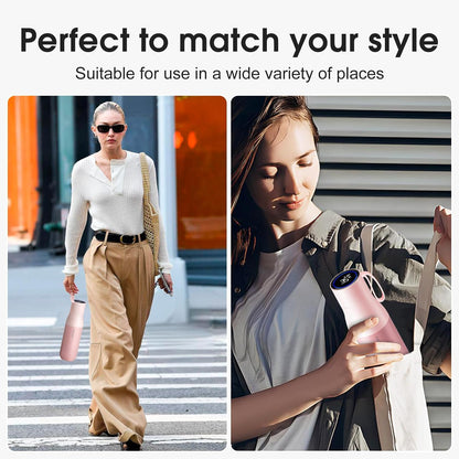 VSITOO Self-Cleaning Smart Water Bottle (pink, 15 Ounce)