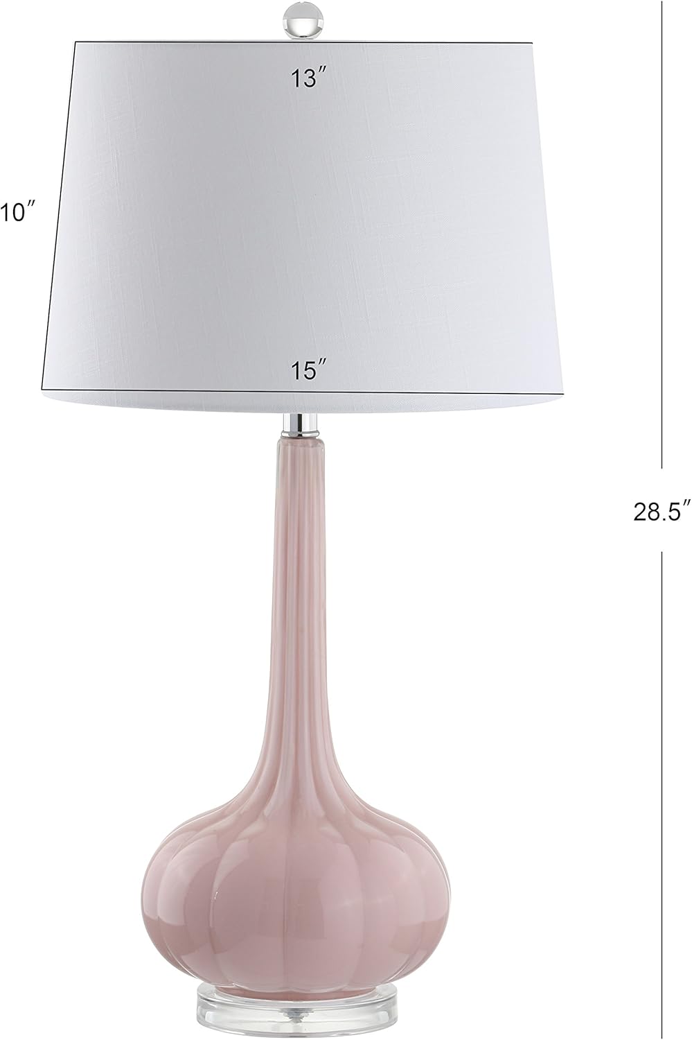 JONATHAN Y JYL1079B-SET2 Set of 2 Table Lamps Bette 28.5" Glass Teardrop LED Table Lamp Contemporary Bedside Desk Nightstand Lamp for Bedroom Living Room Office College Bookcase, Aqua