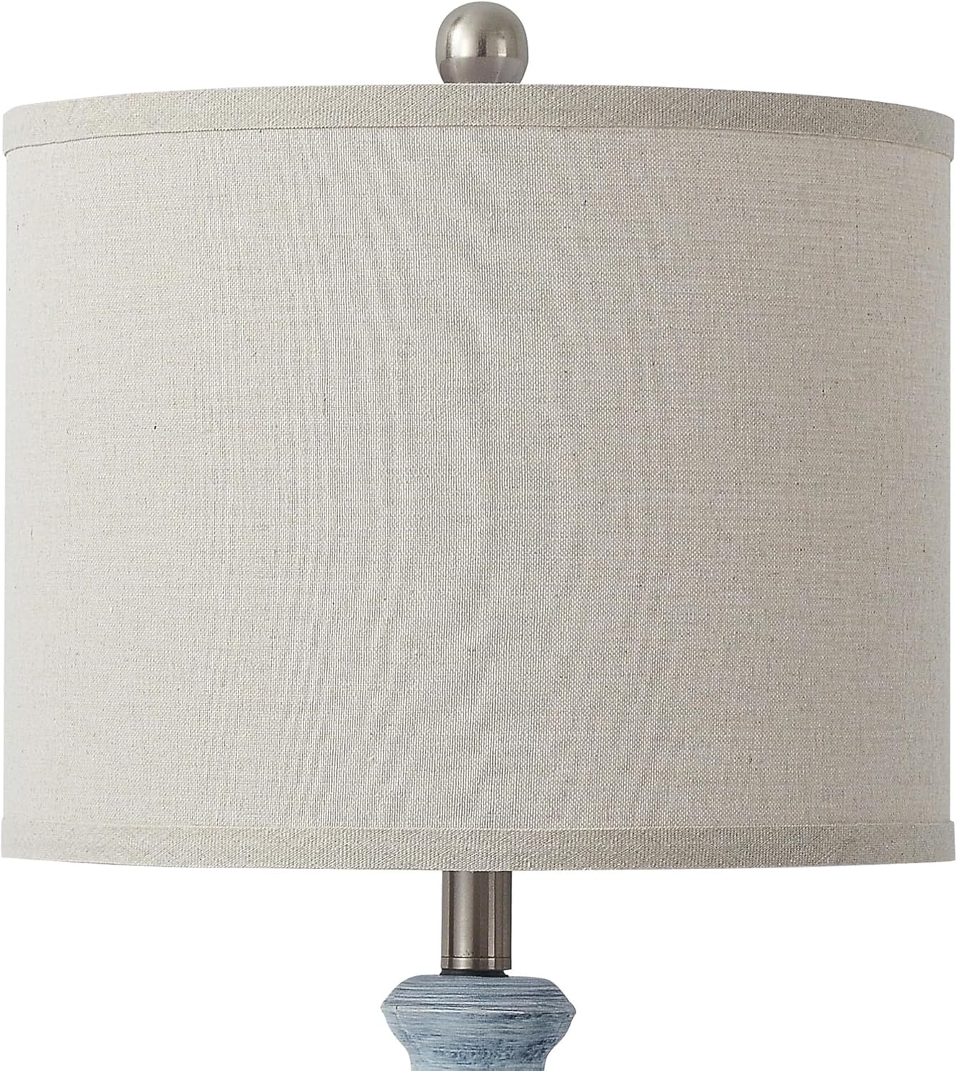 25.8" Modern Ceramic Table Lamp 2-Pack With Linen Shade And Rotary Switch For Bedroom Nightstand Living Room Decoration suitable for bedrooms, living rooms, offices, book(Rotary Switch Blue)