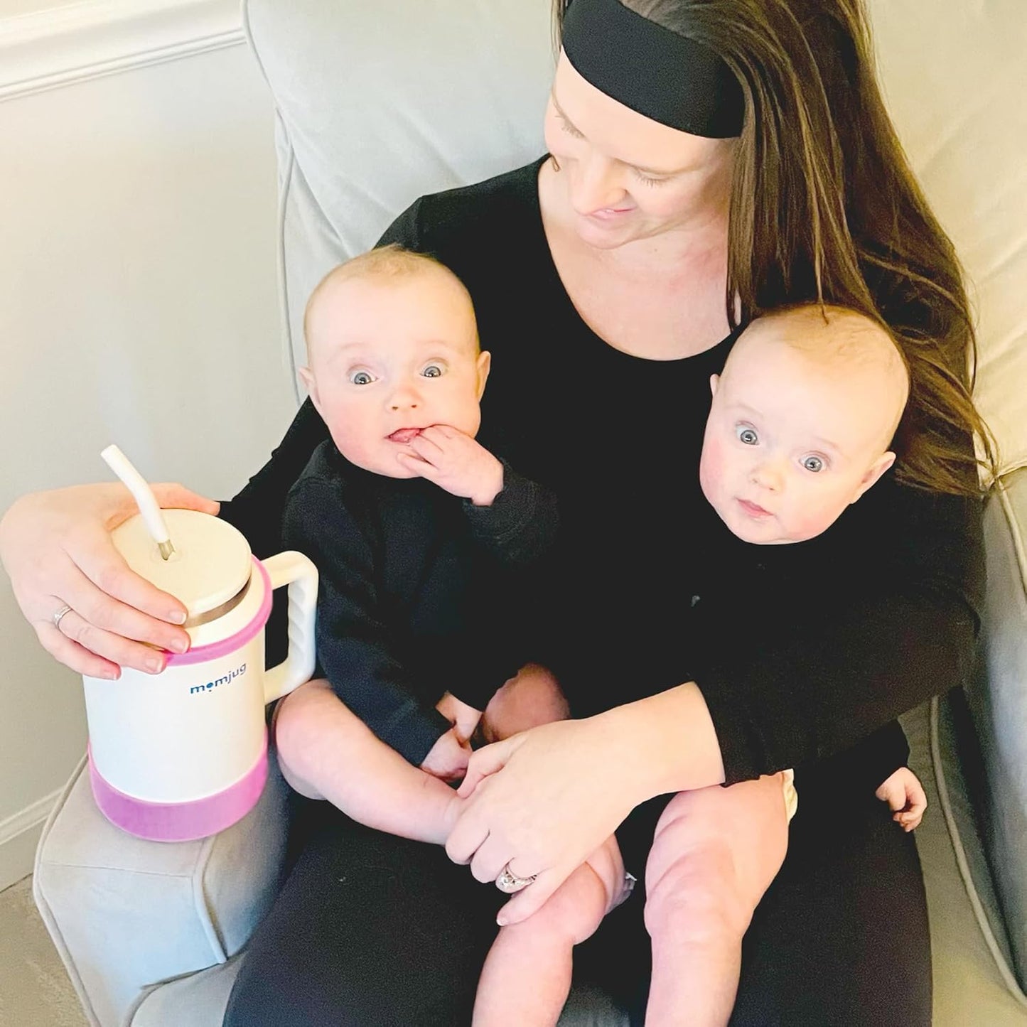 Hydration Water Bottle for Moms 50oz (Without Indicator, White)