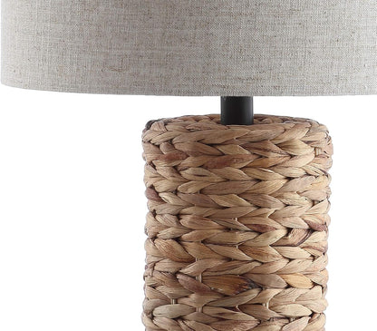 JONATHAN Y JYL6502A-SET2 Set of 2 Table Lamps Elicia 25" Sea Grass LED Coastal for Bedroom, Living Room, Office, College Dorm, Coffee Table, Bookcase