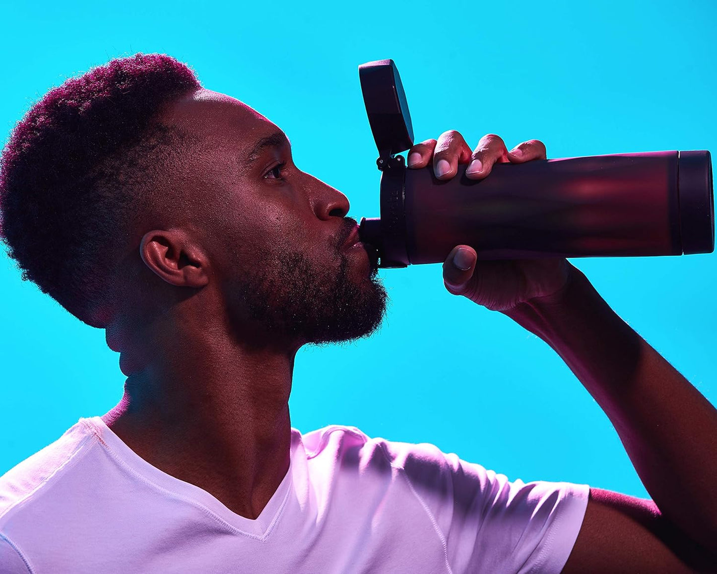 Hidrate Spark 3 Smart Water Bottle, Tracks Water Intake and Glows to Remind You to Stay Hydrated, BPA Free, 20 oz, Black