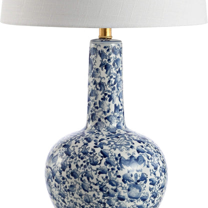 JONATHAN Y JYL5051A Chinois 30" Ceramic/Iron Classic Cottage LED Table Lamp Classic,Cottage,Glam,Traditional for Bedroom, Living Room, Office, College Dorm, Coffee Table, Bookcase, Blue/White