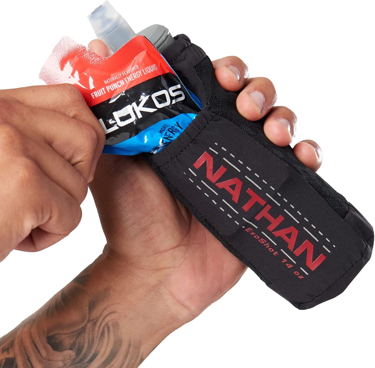 Nathan ExoDraw & ExoShot 2.0, Handheld Running Water Bottle for Marathons, Hiking, Ultra Running & Outdoor Activity