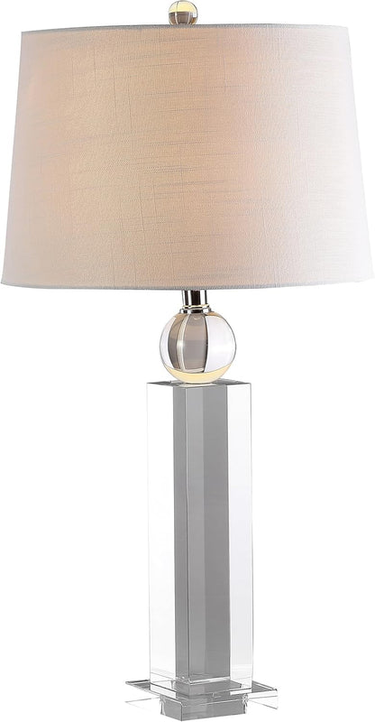 JONATHAN Y JYL5004A Charlotte 28.5" Crystal LED Table Lamp Glam Contemporary Bedside Desk Nightstand Lamp for Bedroom Living Room Office College Bookcase LED Bulb Included, Clear