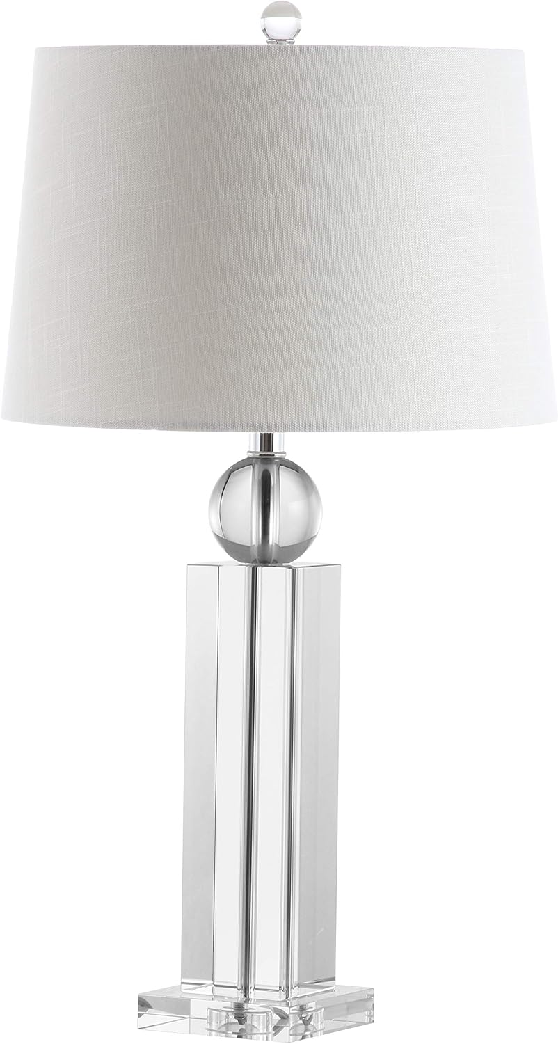 JONATHAN Y JYL5004A Charlotte 28.5" Crystal LED Table Lamp Glam Contemporary Bedside Desk Nightstand Lamp for Bedroom Living Room Office College Bookcase LED Bulb Included, Clear
